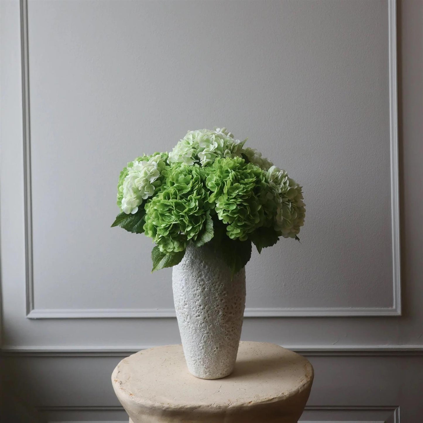 Green hydrangea flower