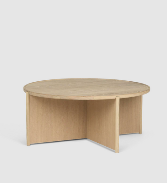Cling coffee table Ø90 cm, hvitoljet