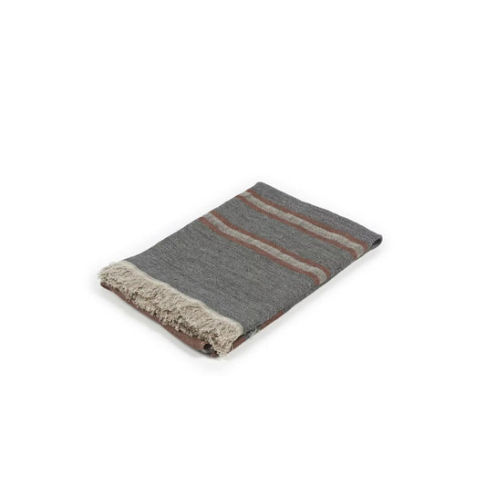 The Belgian towel small fouta 35x50 cm Sienna Stripe