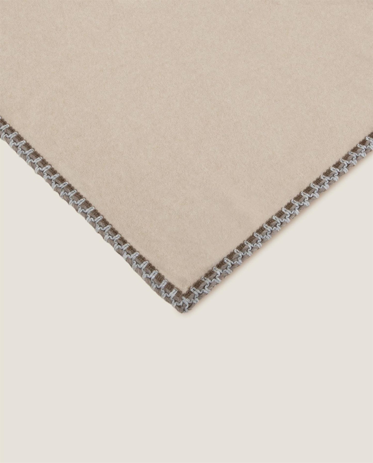 Soft bamboo Nocciola bordo giverny pledd, 220x260
