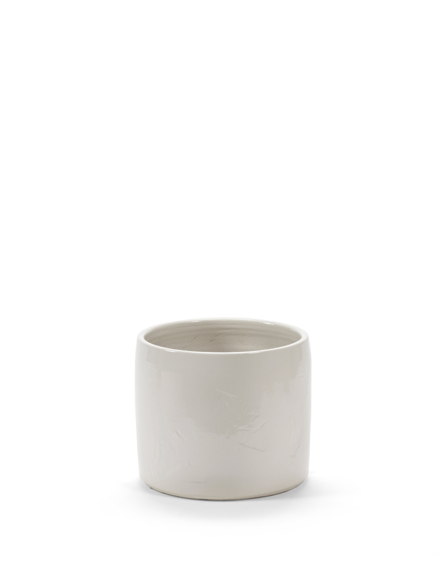 Blomsterpotte 01 white vaso