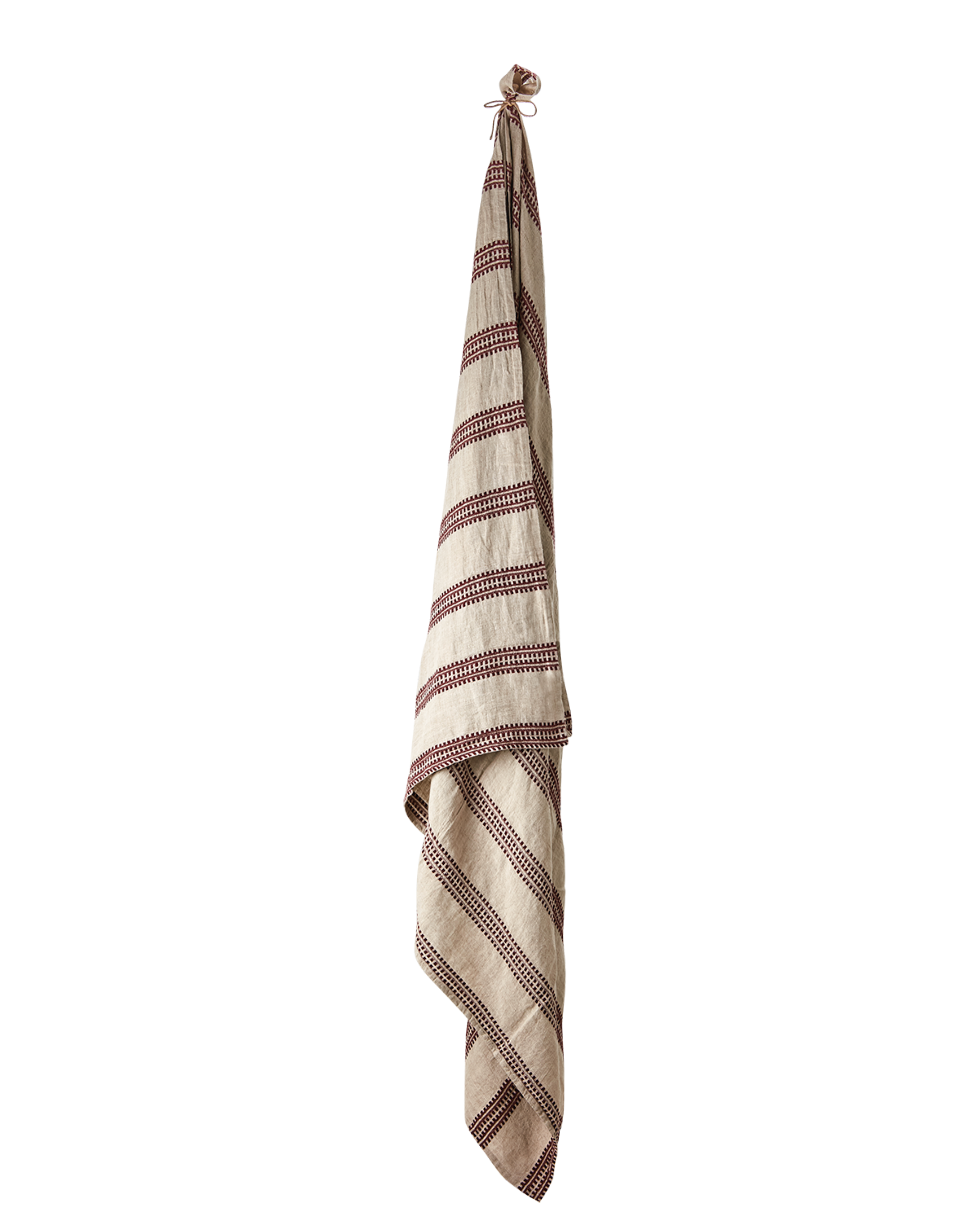 Noel duk, rød/lingrå 350x140