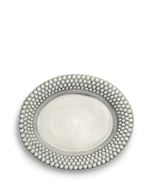Bubbles Ovalt Fat 35x30cm, Grå