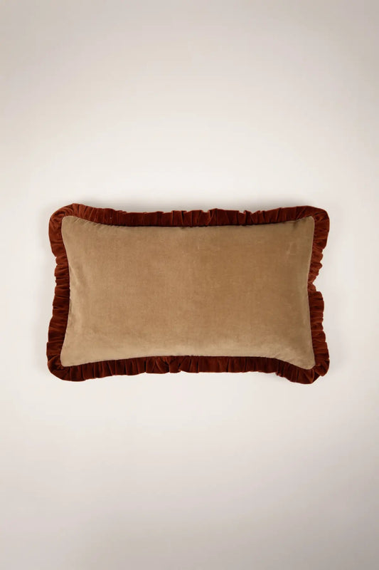 Doris pyntepute 30x50 cm beige/rust