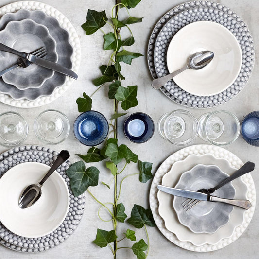 Oyster skål 24 CM, Hvit