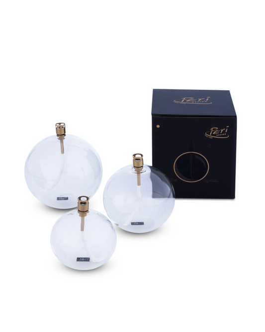 Oljelampe Rund Brass, Medium