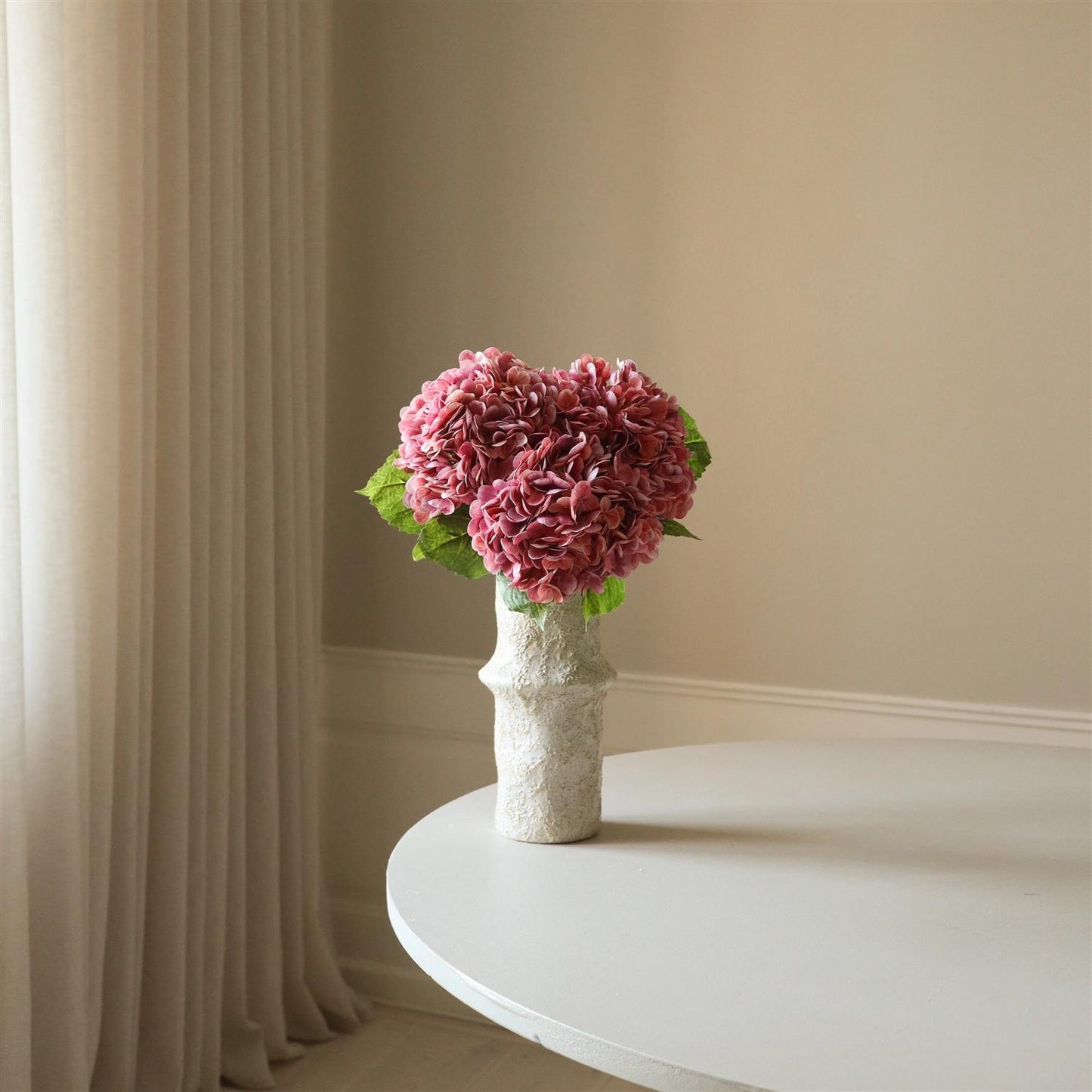 Pink hydrangea flower