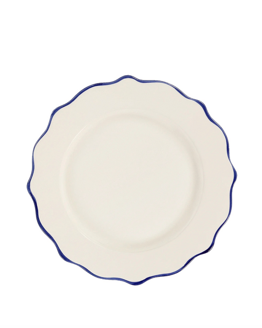 Scalloped tallerken, marine