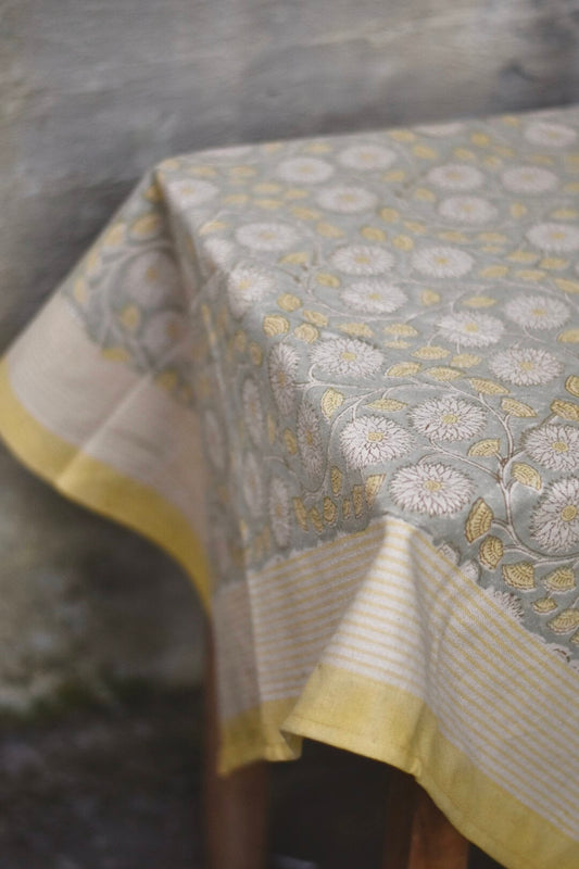 Duk blomster mint, 140×140 cm