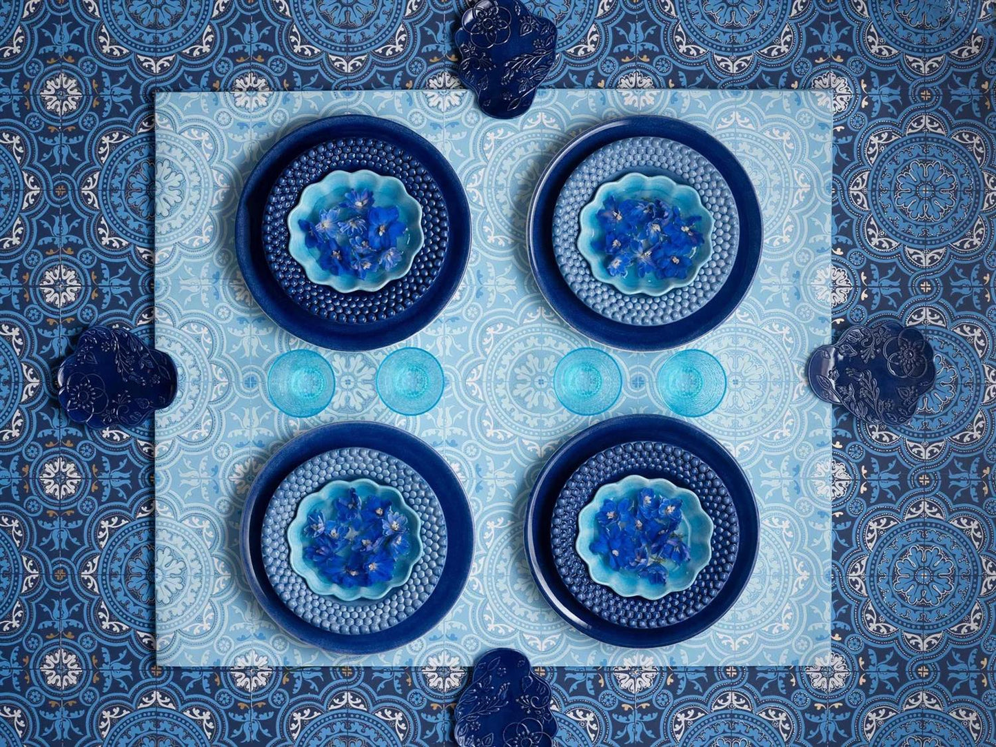 Oyster skål 18x16 cm, Light blue