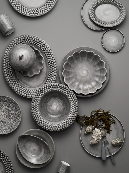 Oyster Skål 24 cm, Grå