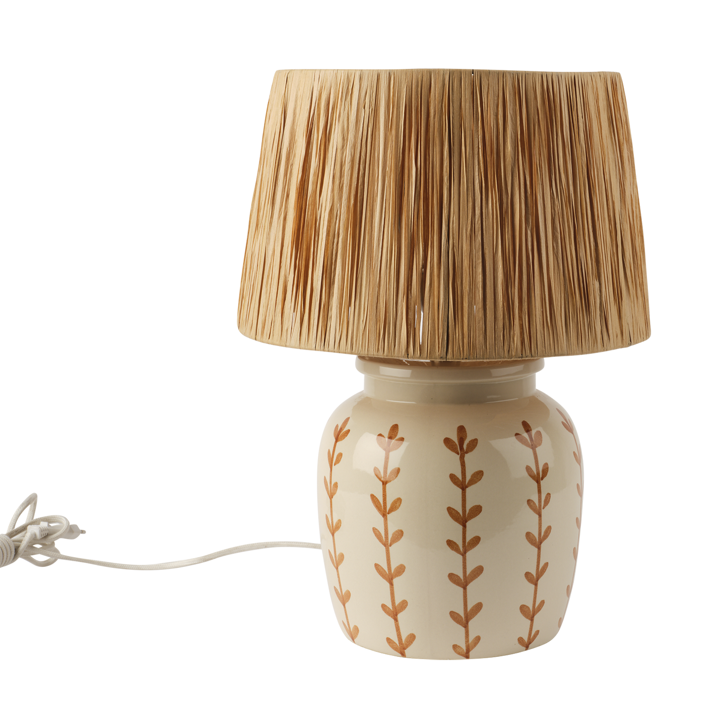 Lisett lampefot Offwhite/sennep Ø19,5xH28 cm