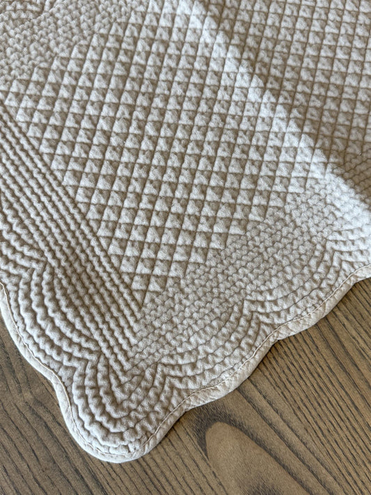 Bordbrikke avlang velur Grey beige