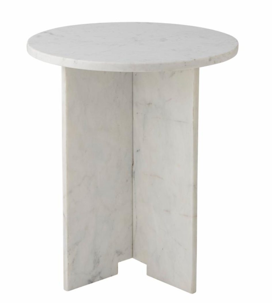 Jasmia sidebord marmor, hvit