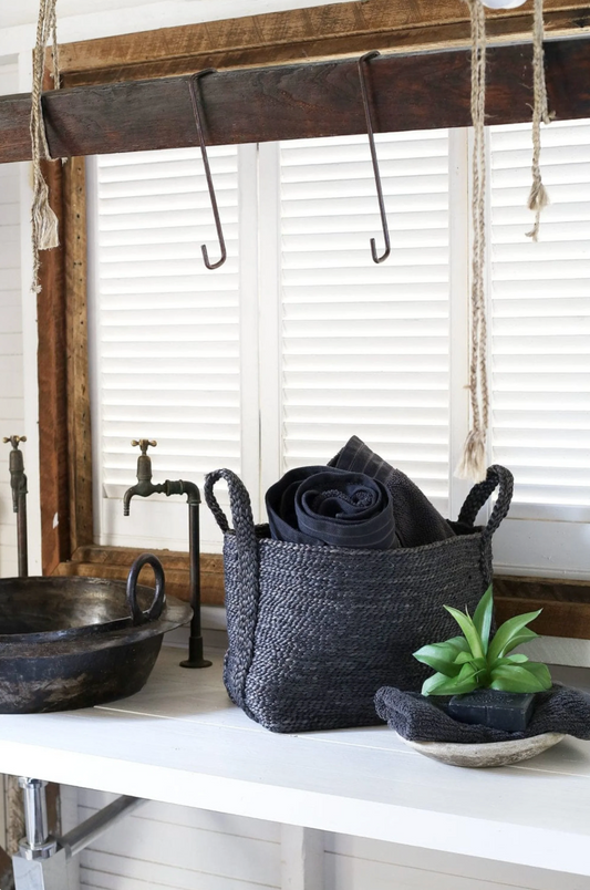 Jutekurv Liten rektangulær, Charcoal