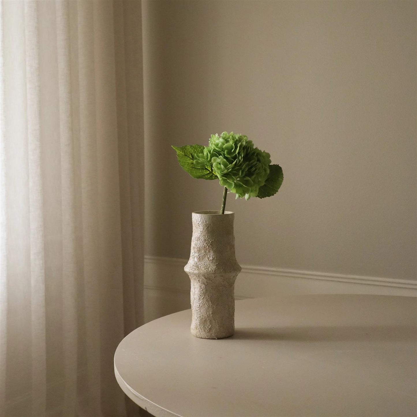 Green hydrangea flower