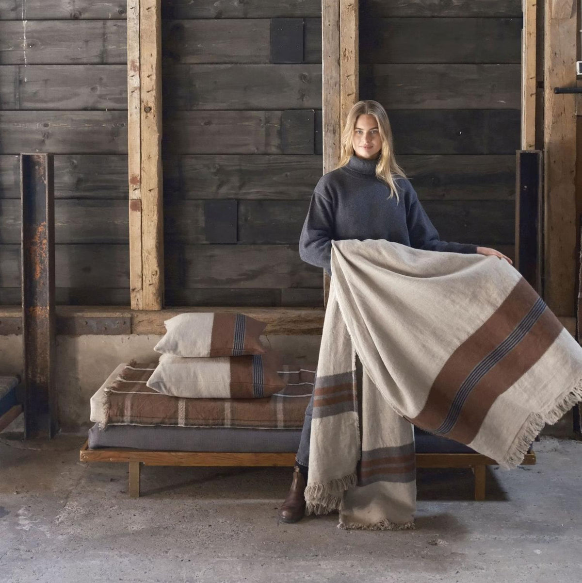 Sienna putetrekk, brown 50x50 cm