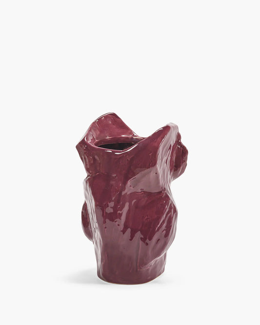 Owl vase S aubergine after midnight