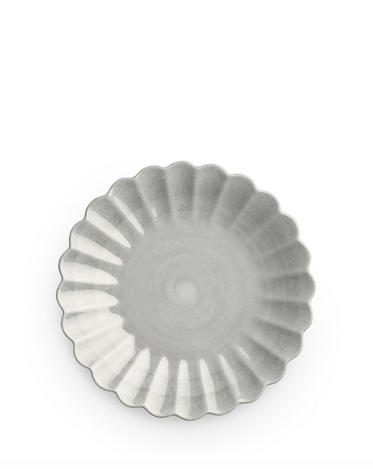 Oyster tallerken 20 cm, grå