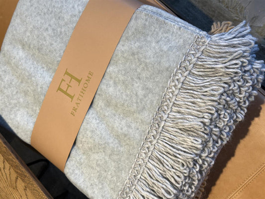 Soft bamboo Grigio ton i ton pledd, 160x200