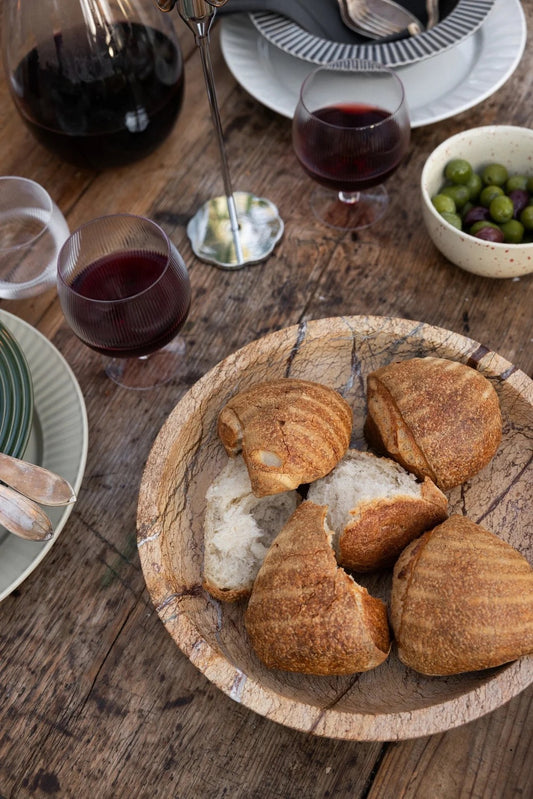 Sten marmorfat, brown forest marble