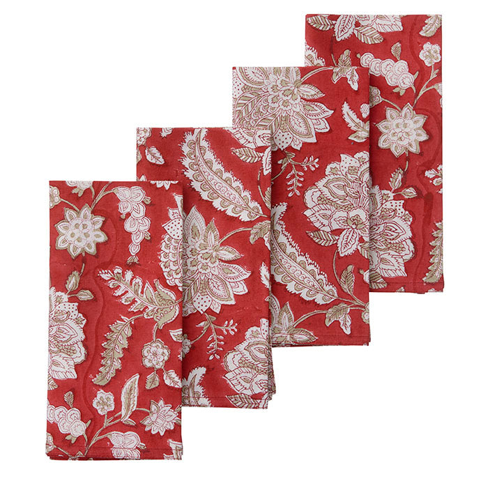 Tøyservietter Yamini raspberry 4/pk