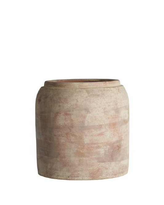 Leirkrukke Ø25xH25 cm, sand