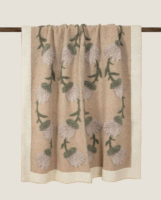 Boiled Wool Fane white pledd, 150x190