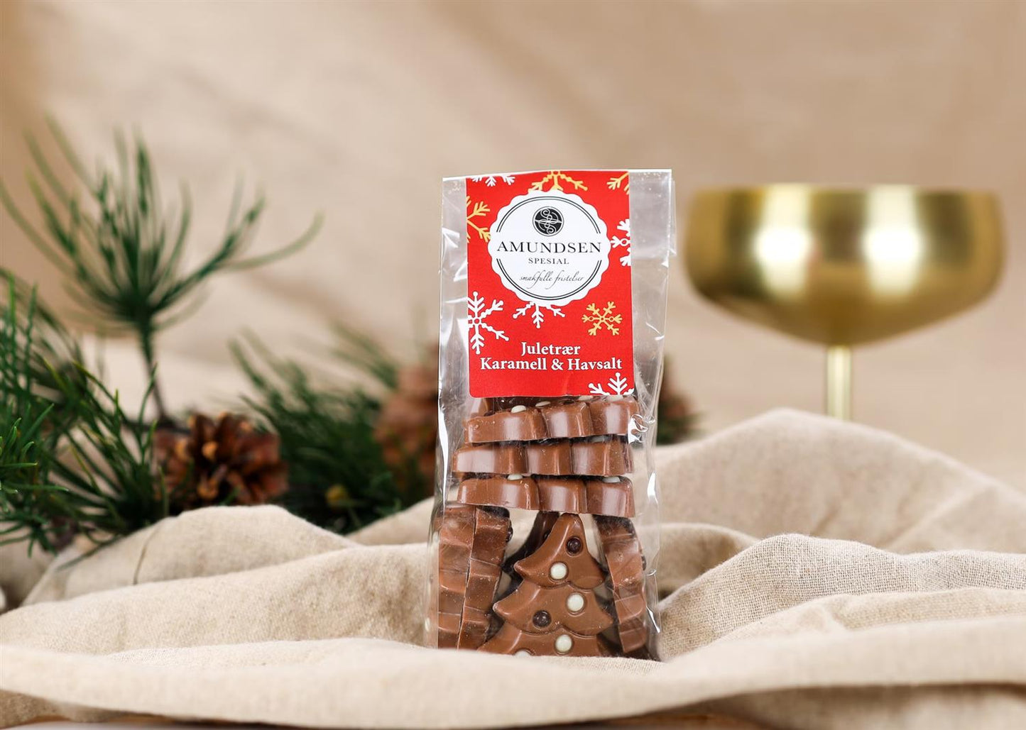 Belgisk sjokolade juletre salt karamell