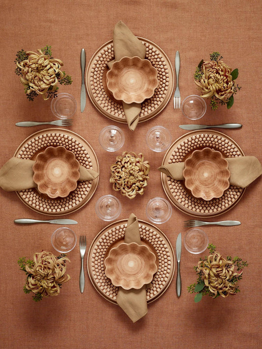 Bubbles ovalt fat 35x30cm, Cinnamon