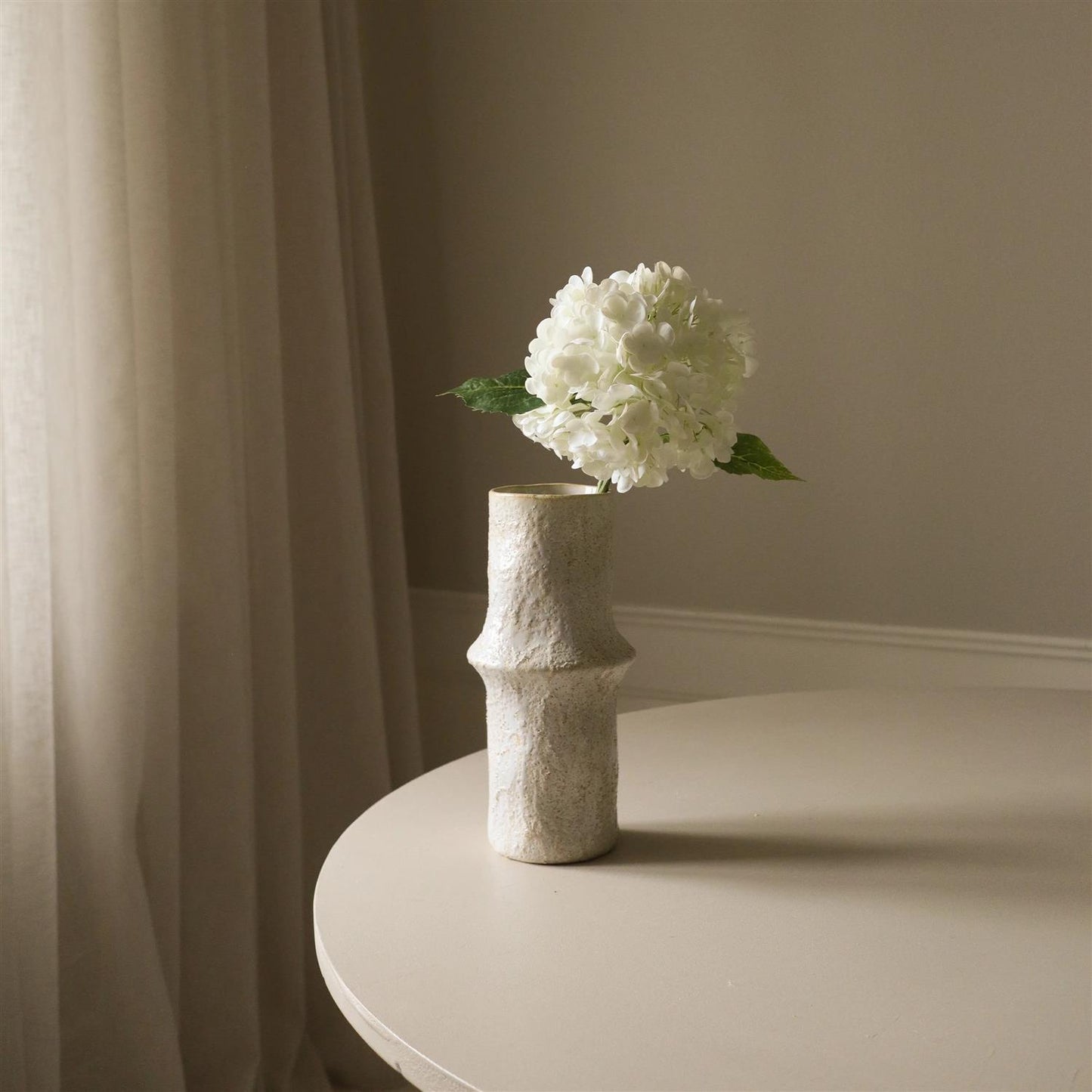 White hydrangea flower