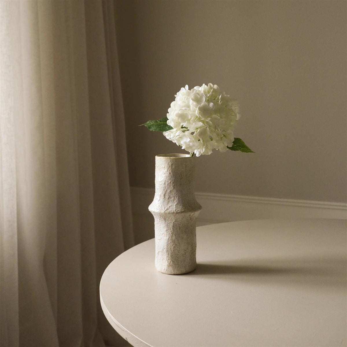 White hydrangea flower