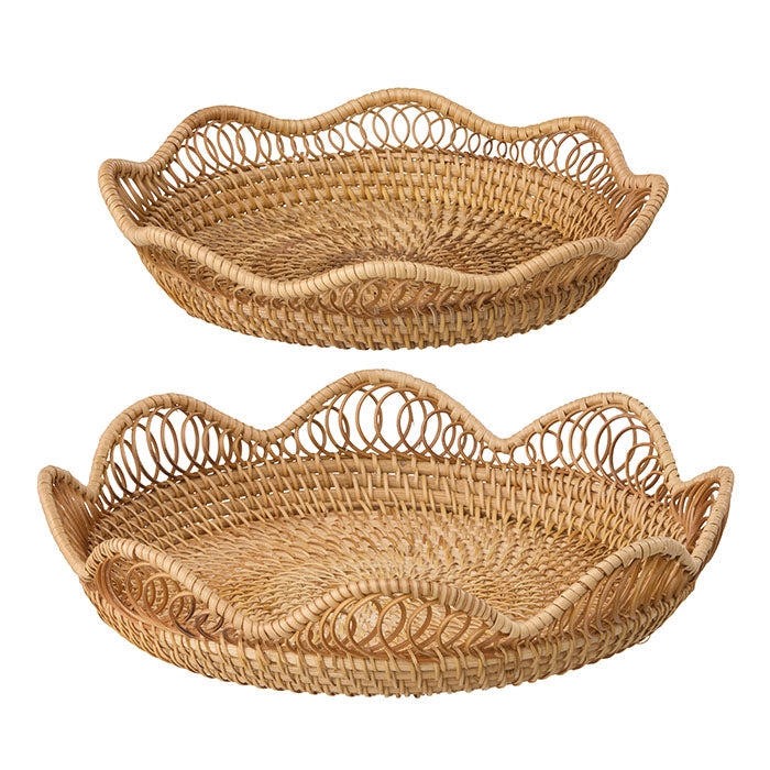 Anira brødkurv M rattan, Ø30 cm