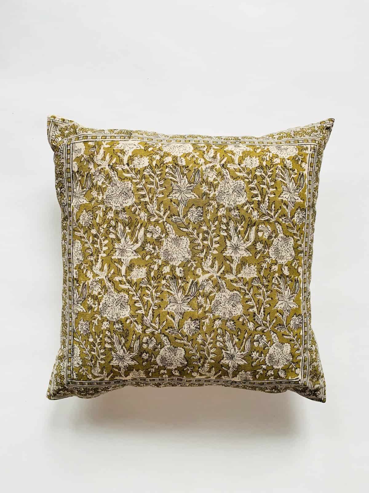 Putetrekk blokktrykk 45x45 cm