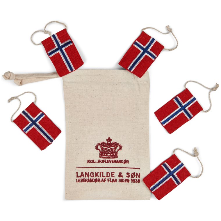 Norske Pynteflag, 5 stk.