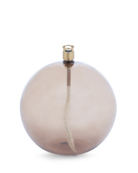 Oljelampe rund champagne brass - large