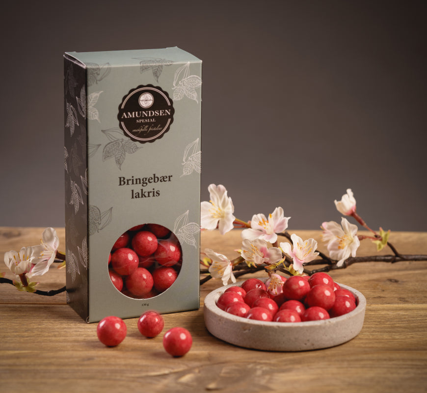 Bringebær lakris 130g