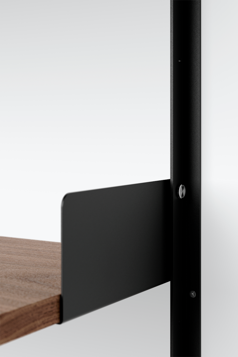 Wall 1900 Vegghylle, Walnut / Black