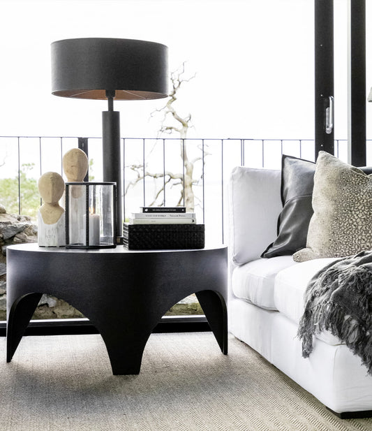 Owen sofabord Ø90 cm, sort