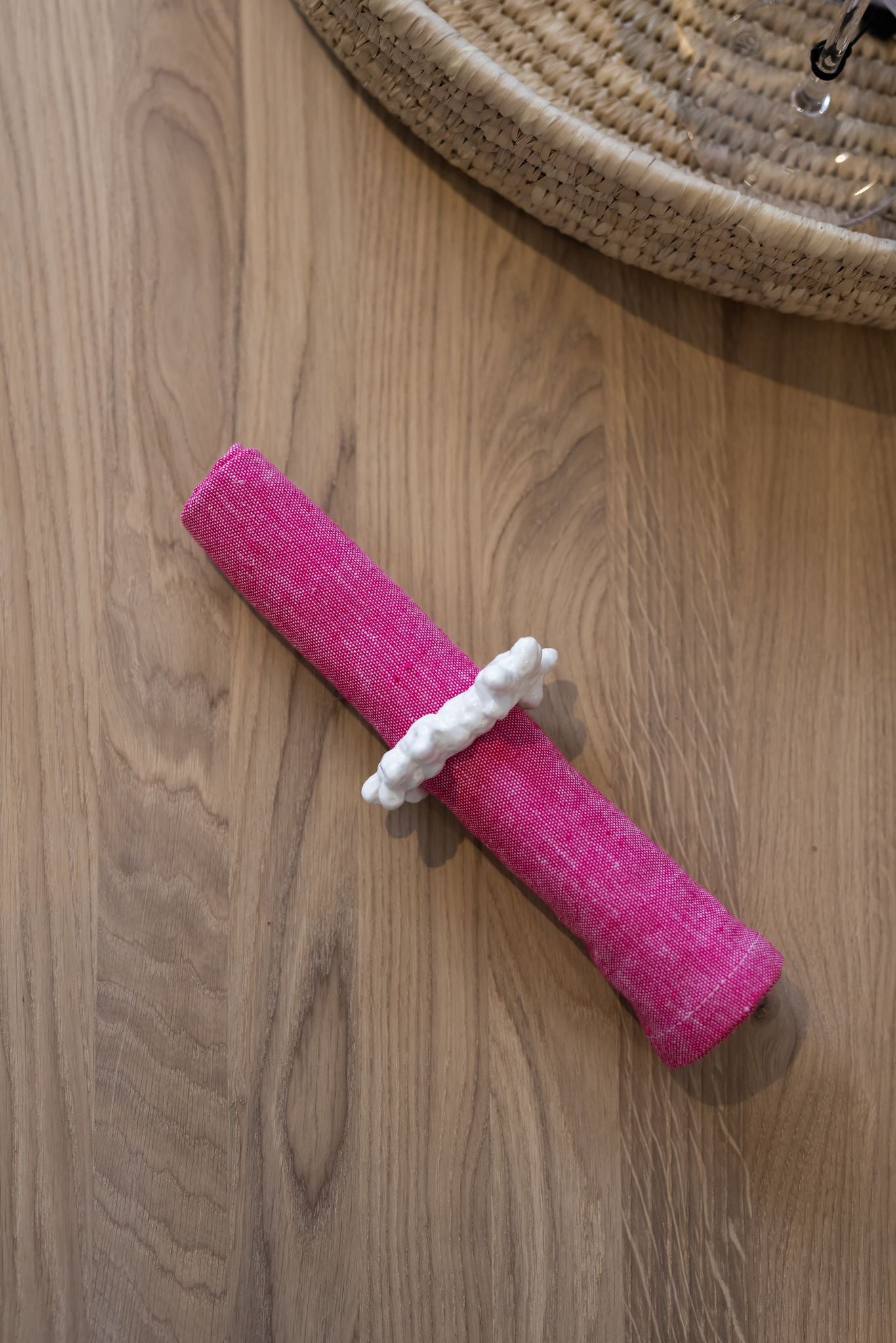 Serviett i linblanding, cerise