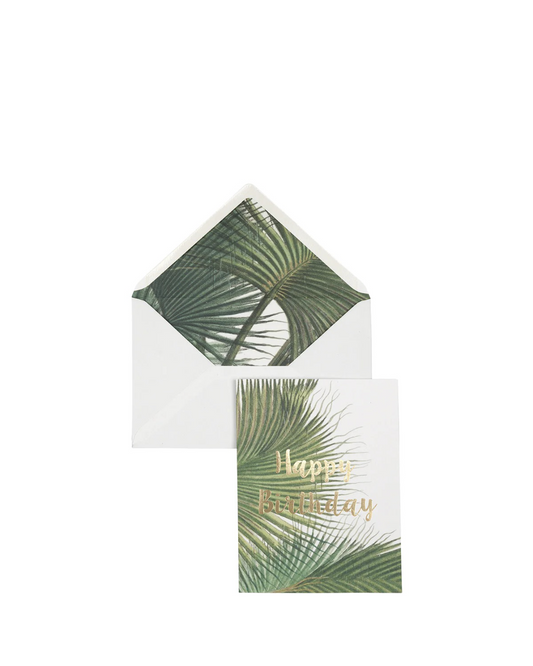Botanic Palm Happy Birthday Kort