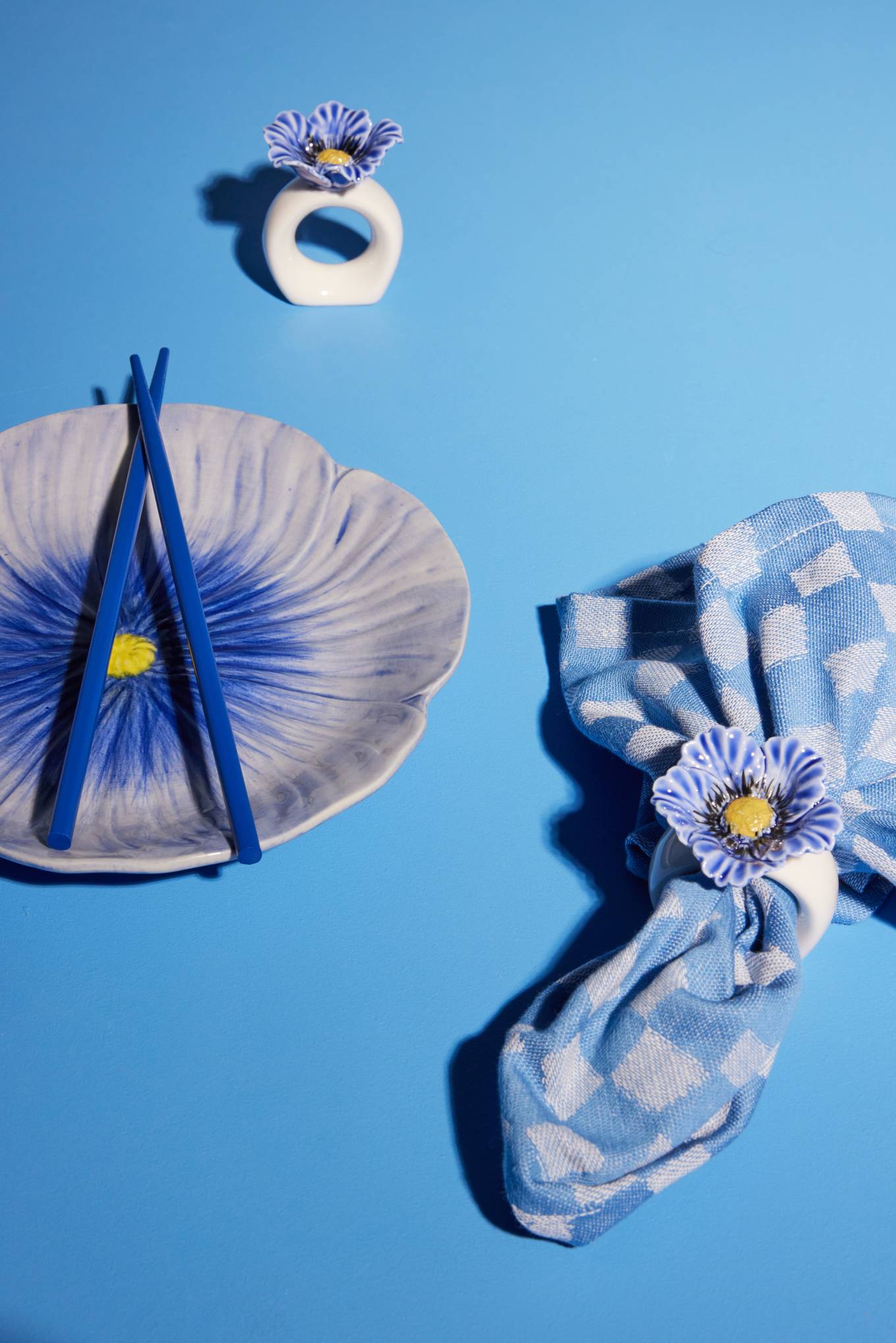 Poppy serviettring, blå