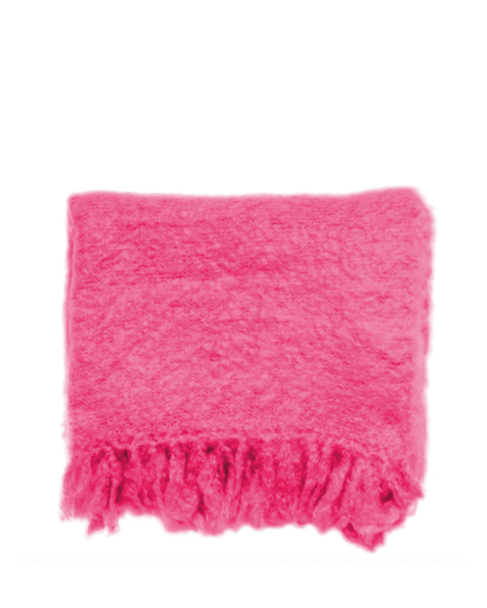 Mohairpledd håndstrikket, Rosa