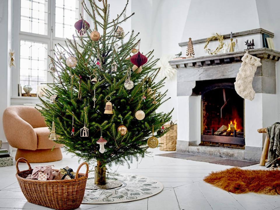 Marian Juletreteppe, grønn bomull