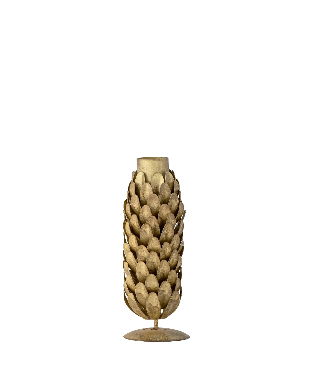Geraldine lysestake H13,5 cm, messing