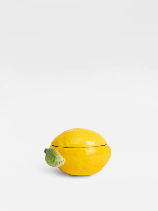 Lemon Skål med lokk, gul