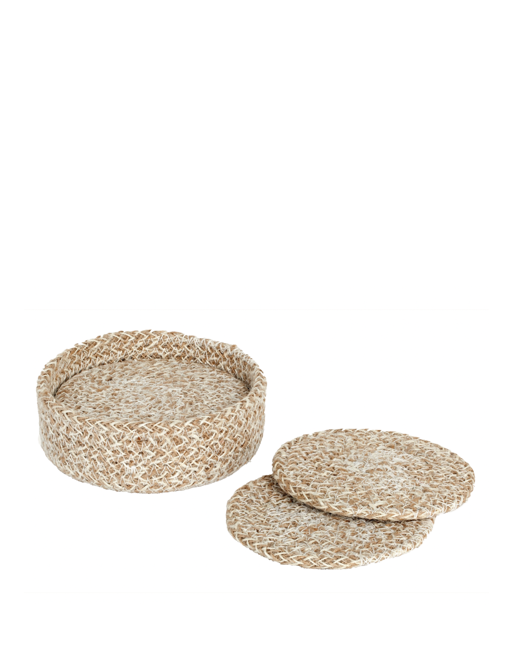 Brikker Ella Ø10,5cm, Hvit/Natural