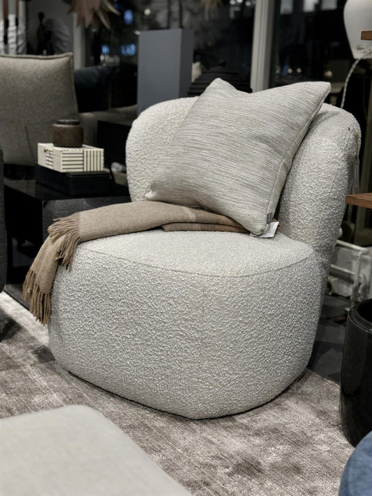 Bilbao loungestol, boucle krem