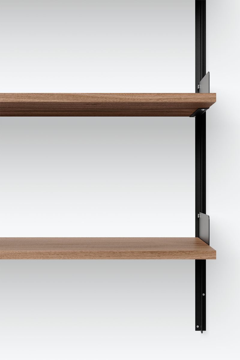 Wall 1900 Vegghylle, Walnut / Black