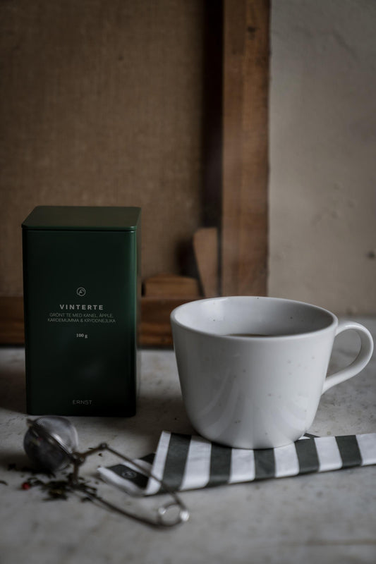 Papirserviett rød/ lys grå 10x20 cm